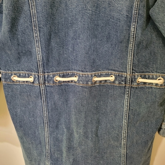 HUDSON Denim Button-Up Dress with Drawstring Waist - Picture 12 of 16